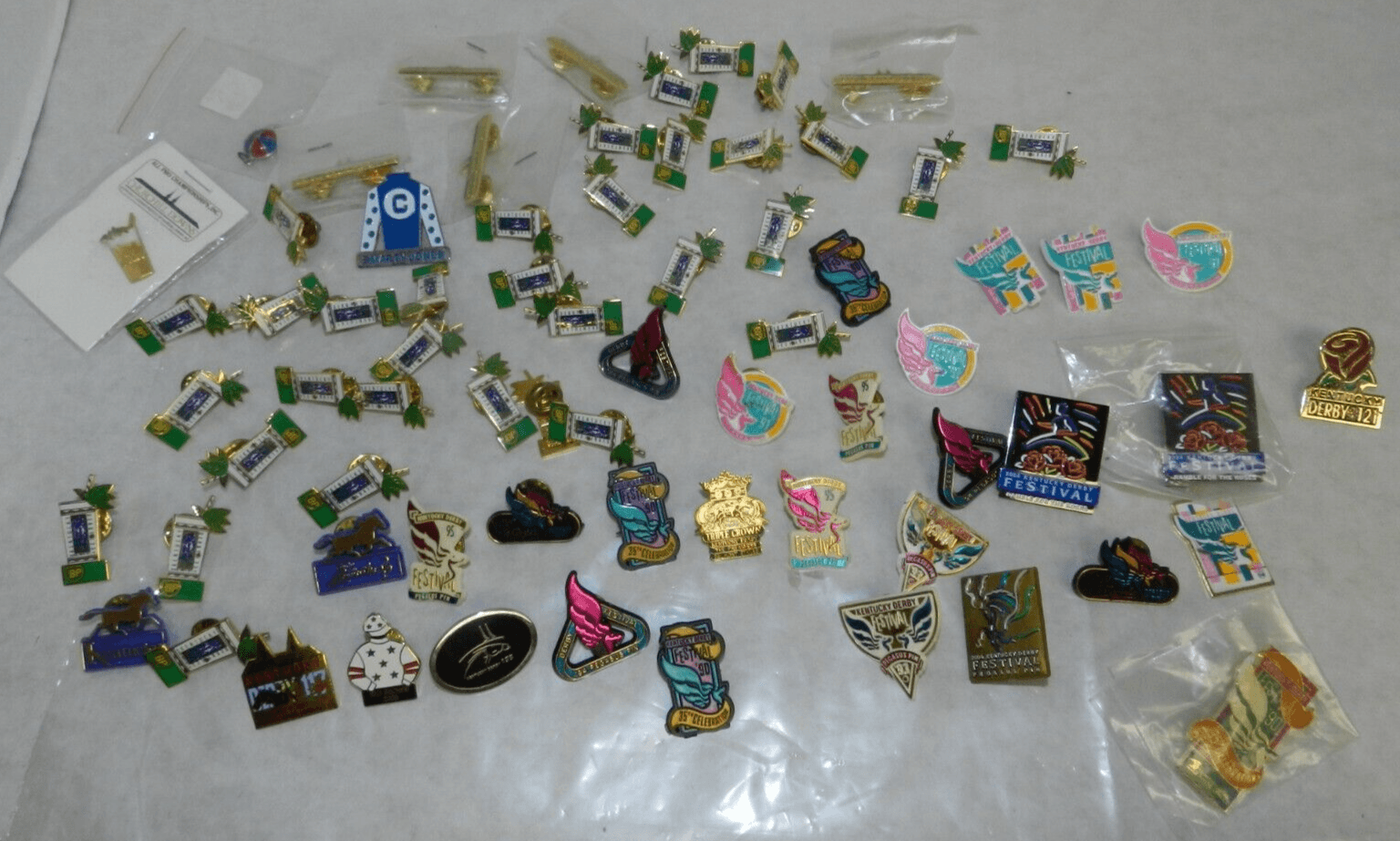 60+ Kentucky Derby Festival Pins 88' - 04' Chuchill Downs M45K