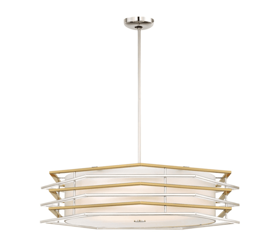 George Kovacs P1073-657-L Levels Pendant 1-Light LED 70 Watt Polished Nickel Q67