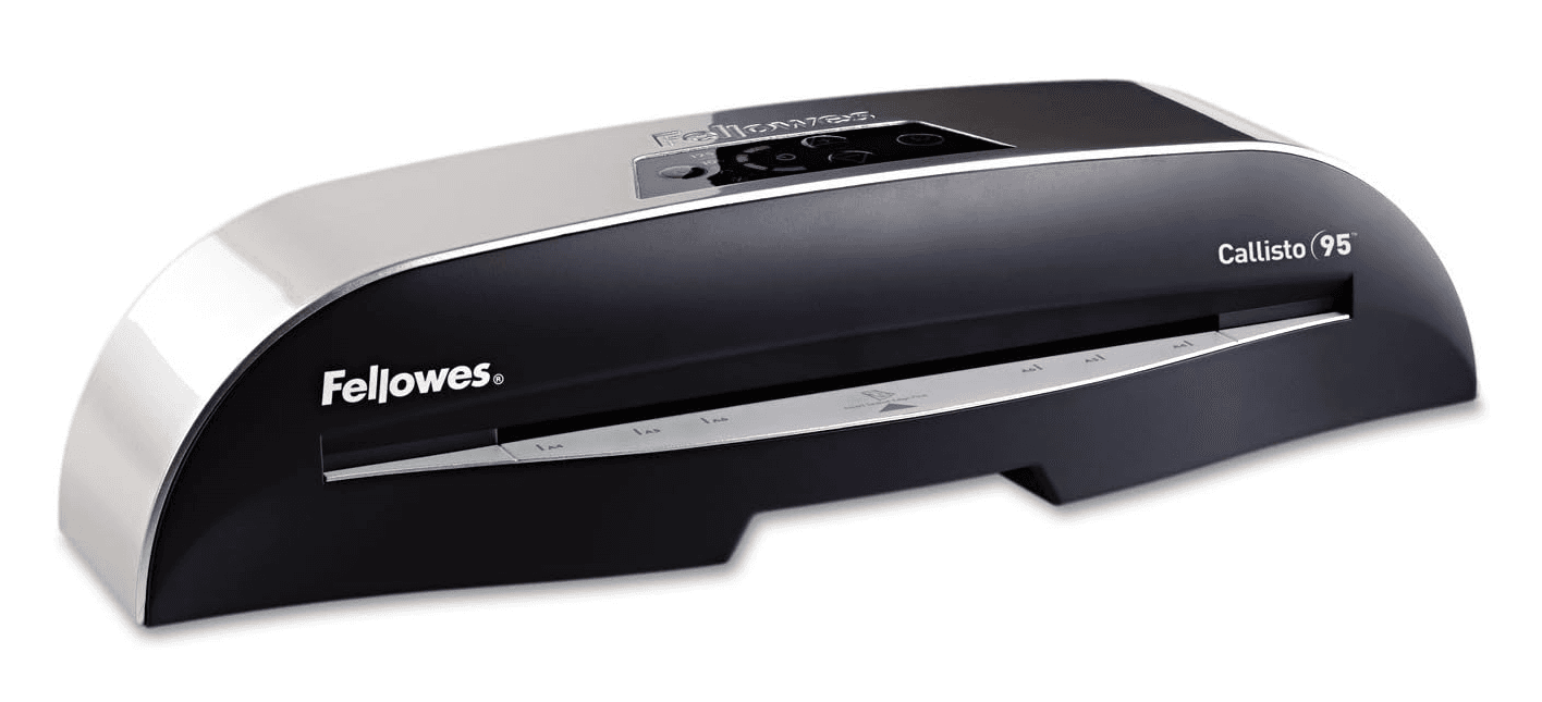 Fellowes Callisto 95 Laminator 9 1/2" Width Auto Shut Off Pouch Starter Kit Q65K