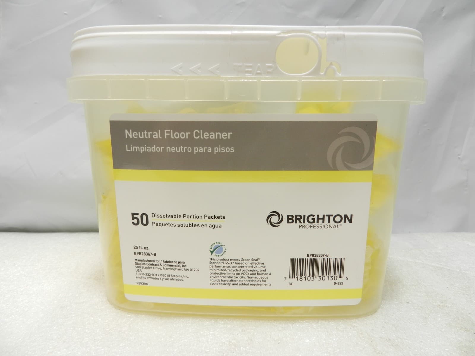 Brighton Professional™ Neutral Floor Cleaner Dissolvable Portion 50 Packets G92K