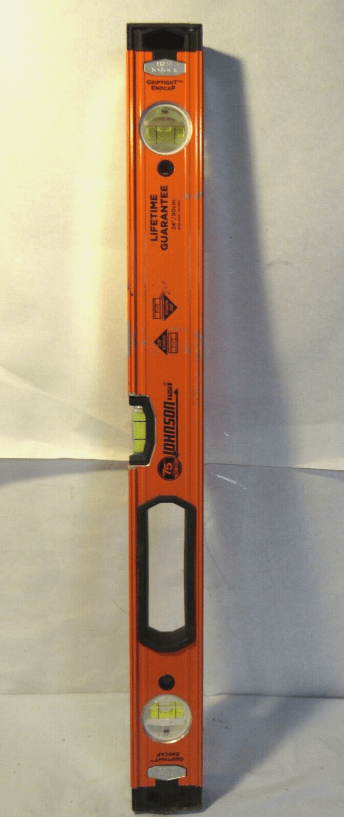 JOHNSON LEVEL 9850-2400 HD Aluminum Box Level and Plumb 24" A74M