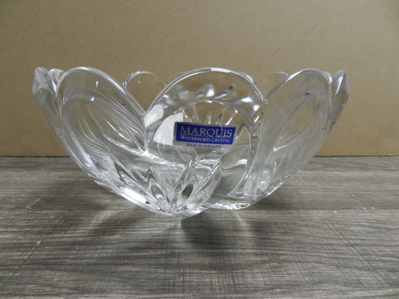 Waterford Marquis Crystal Art Bowl Scalloped Clear Germany 7" K4