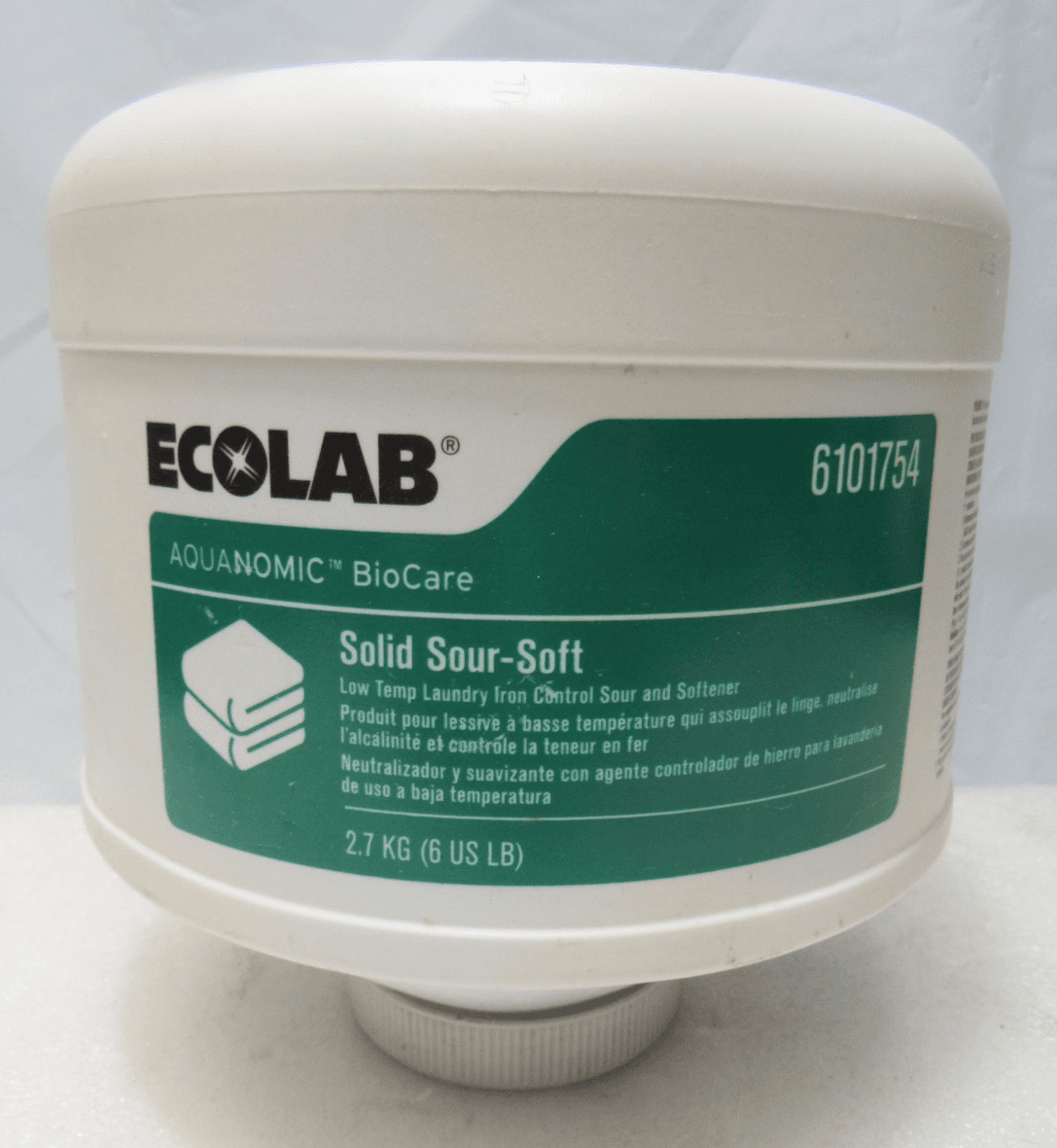 Ecolab 6101754 Aquanomic Biocare Solid Sour-Soft | 6lbs Unit (F69K)
