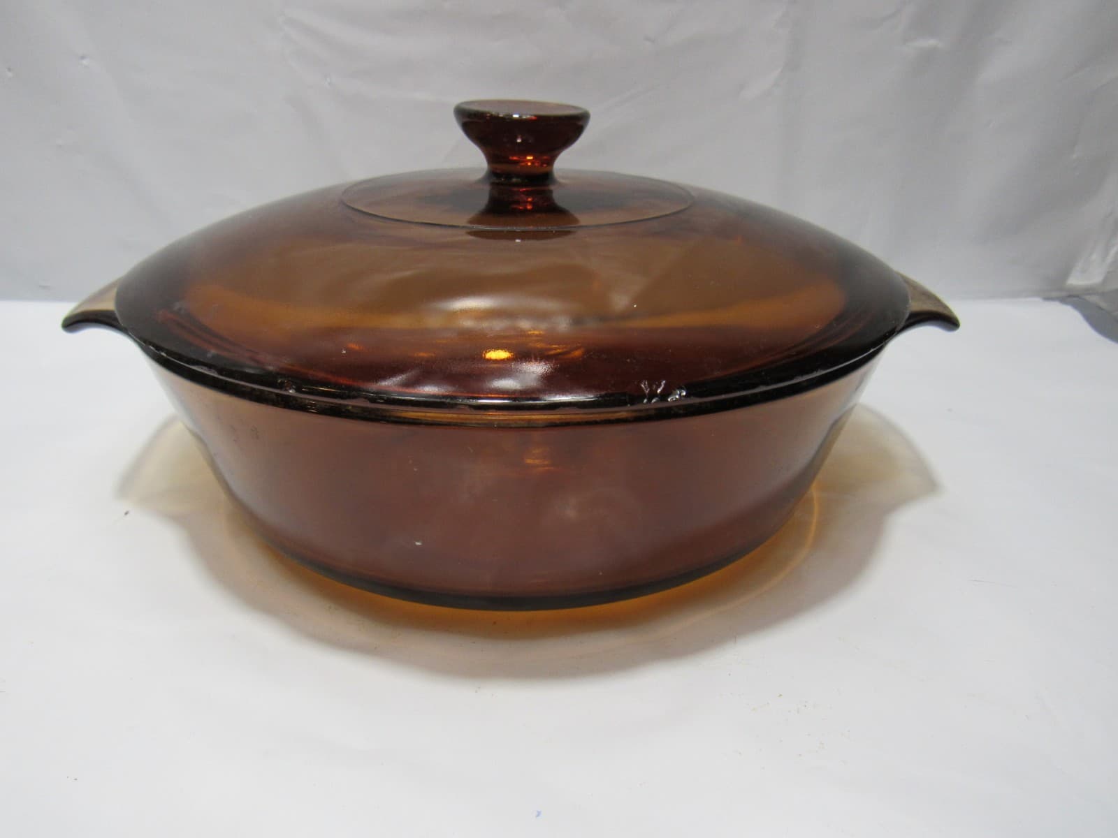 Pyrex Casserole Dish Corning Vision Amber Brown With Lid 8" (T36J)