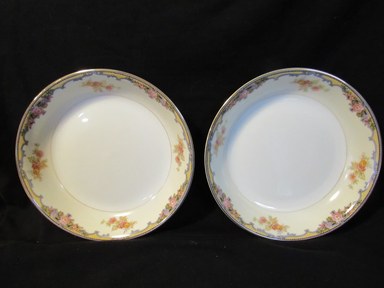 2 Vintage Noritake Oxford pattern 7 1/2" Soup bowl J2K
