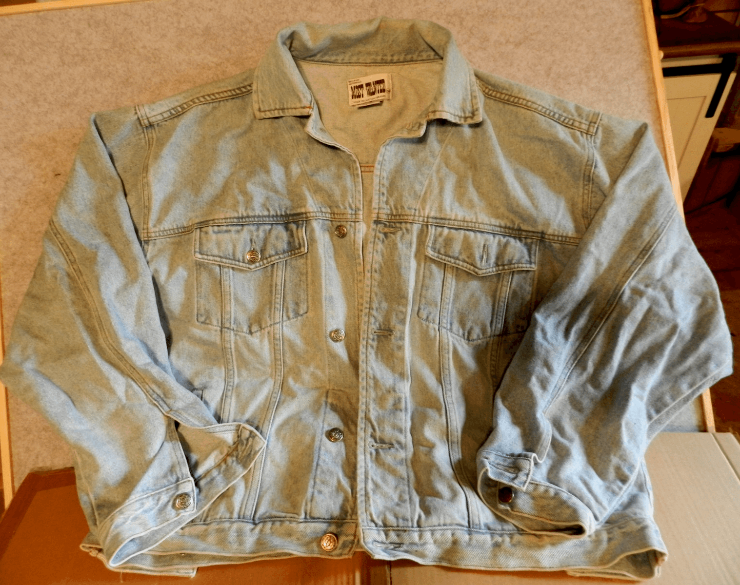 Vintage Tina Turner Tour Wildest Dreams Denim Jacket Size XL (H28K)