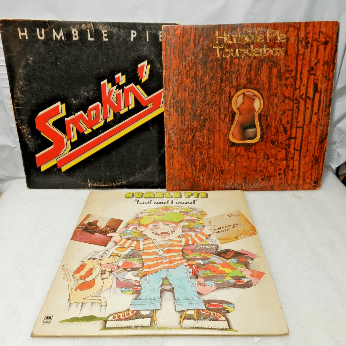3 Humble Pie Vinyl Records Lost & Found, Thunderbox & Smokin' Albums 70's L71JJ