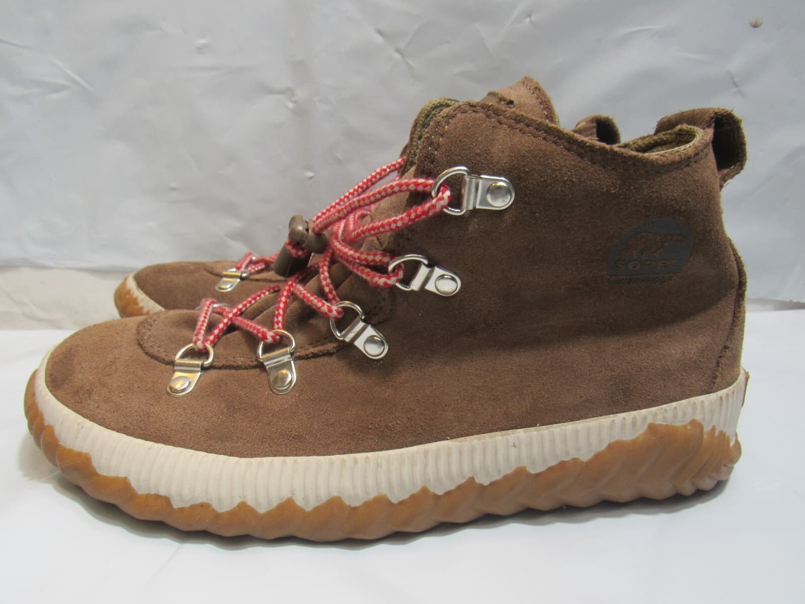 Sorel Out 'N About Conquest Boots Size 5 M, Dark Truffle Suede (L50K)