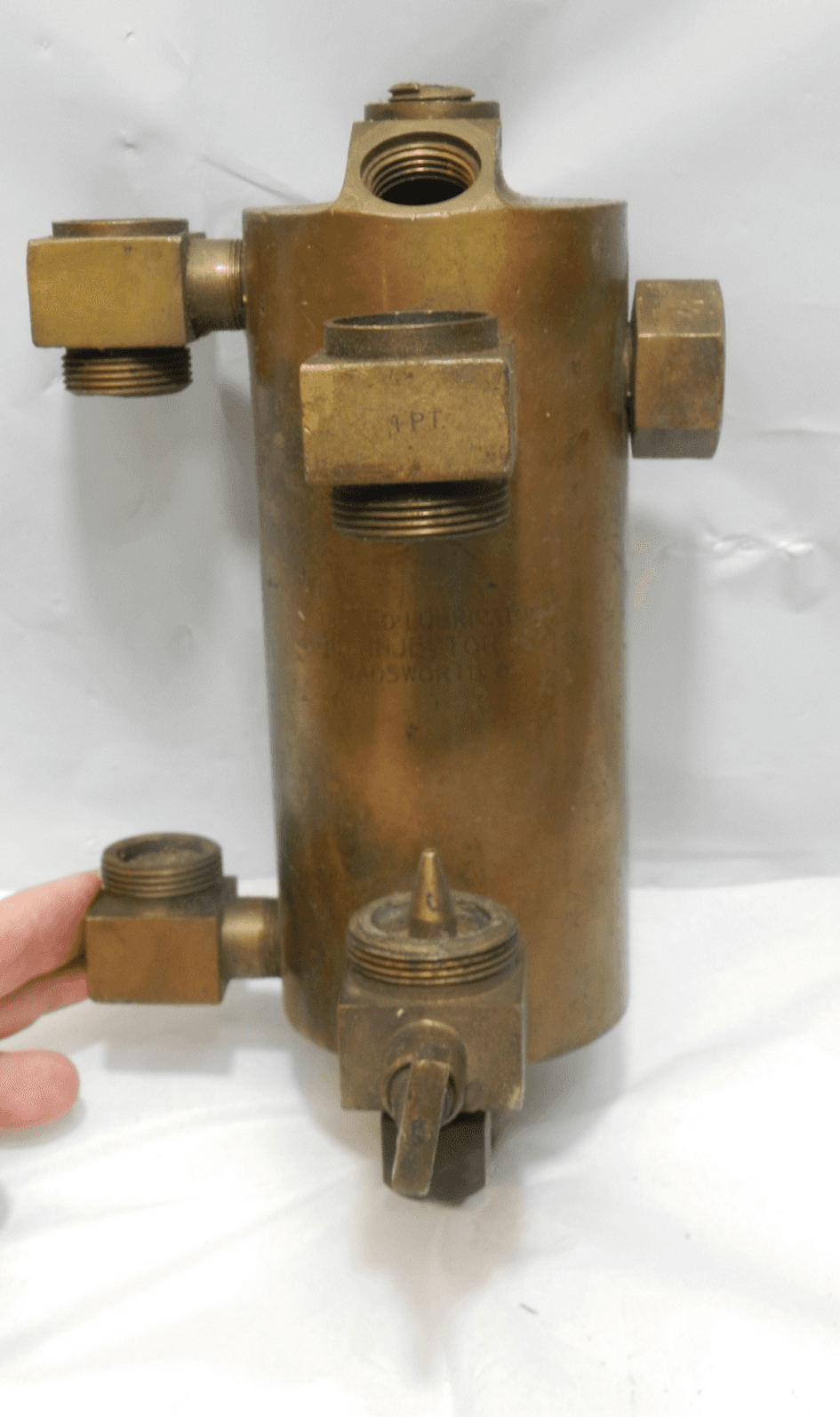 Antique Chicago Ohio Lubricator Injector Oiler Hit Miss Steam Engine 1 Pt D69JJ