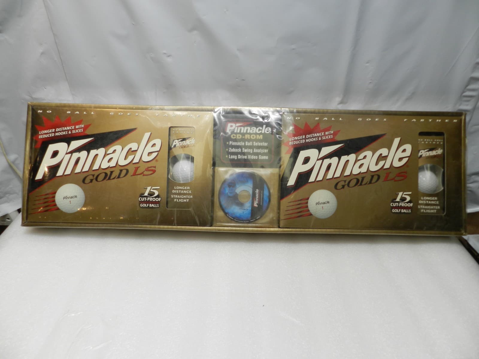 NEW Pinnacle Gold LS Golf Balls & CD Game Disc Sealed Gift Set(D72K)