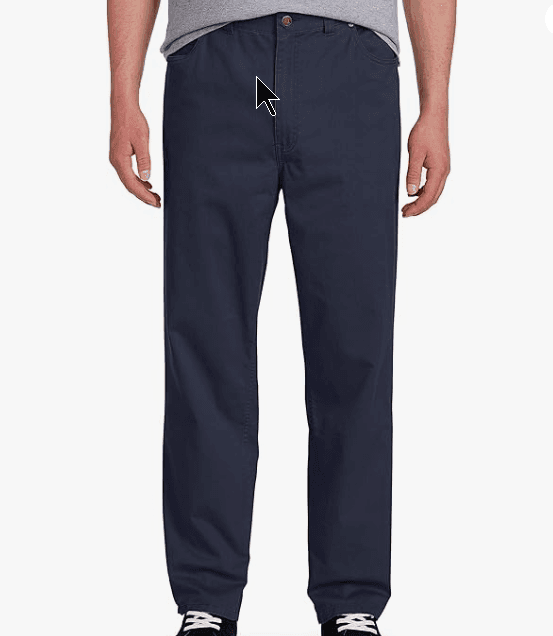 Harbor Bay Men’s Dress Pants Continuous Comfort Waistband 46 x 30 New Navy L54K