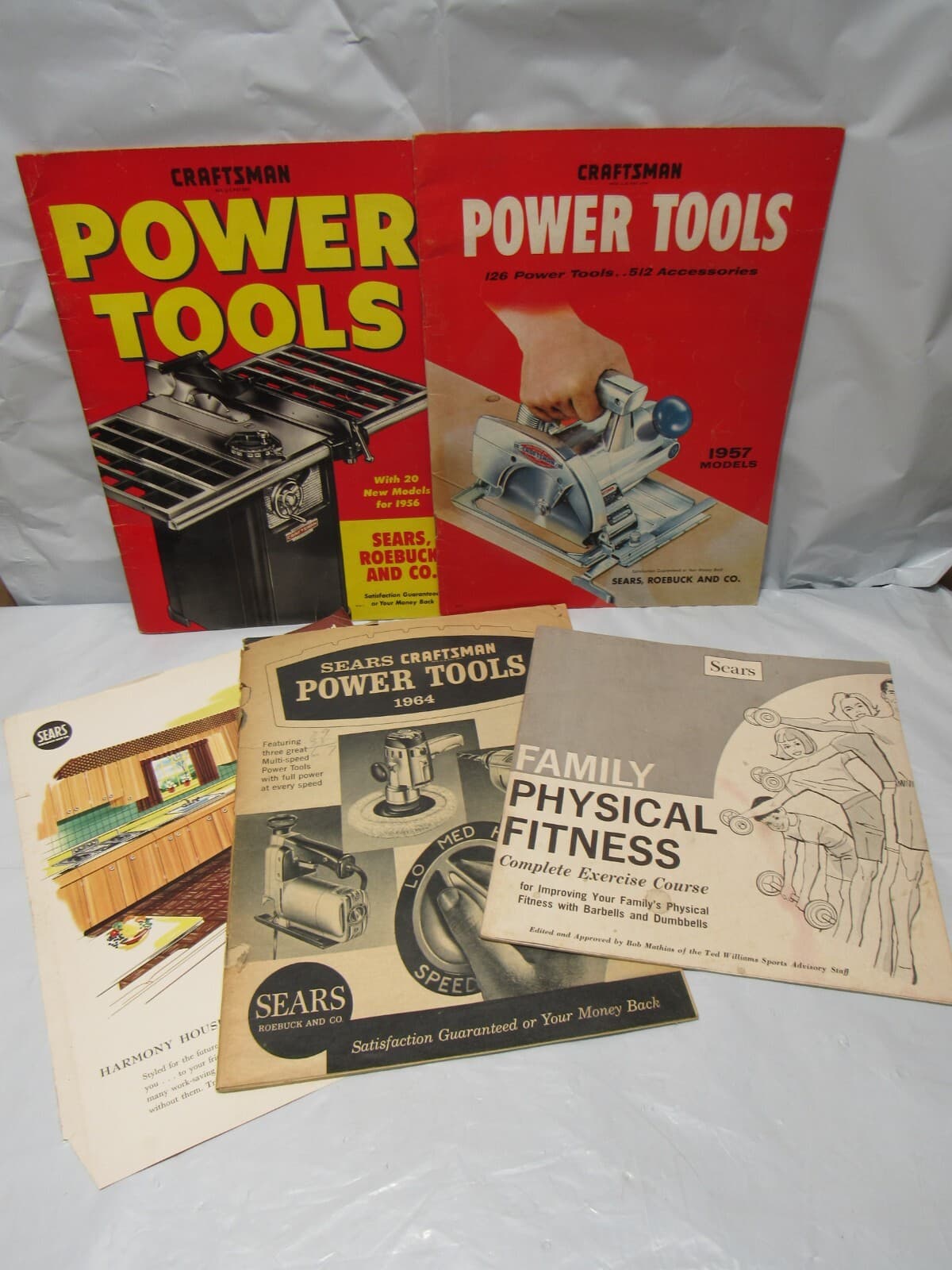 Vintage 1955 1957 1964 Sears Roebuck Craftsman Tool Catalogs/ Family Fitness O63