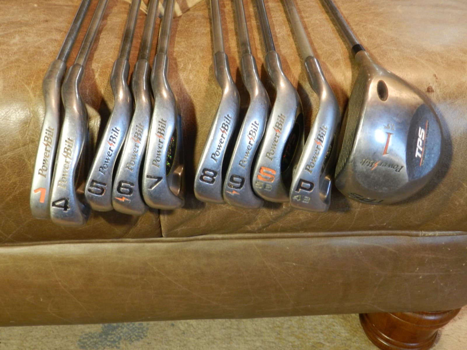 Vintage 10pc Power Bilt Dynasty Plus Golf Club Set /Dynamic Gold Right Hand D76K