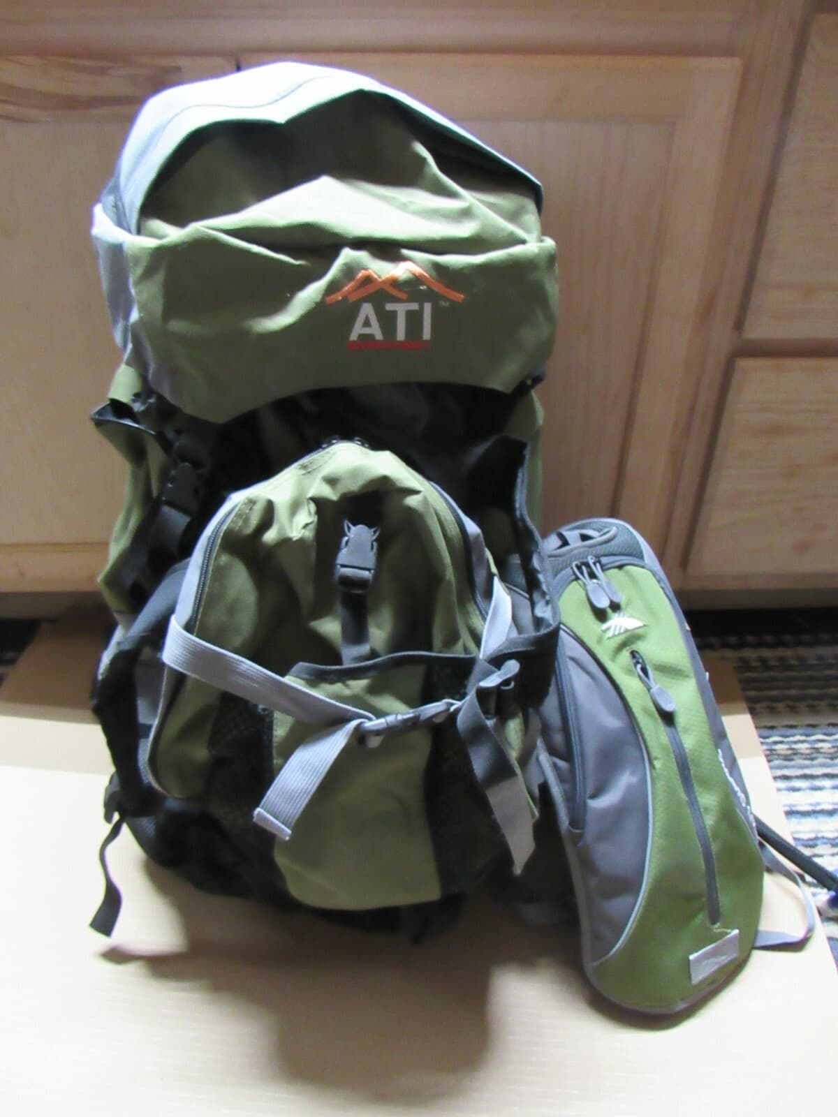 ATI Adventure Gear Backpack Hiking Daypack Large Huge Green Black