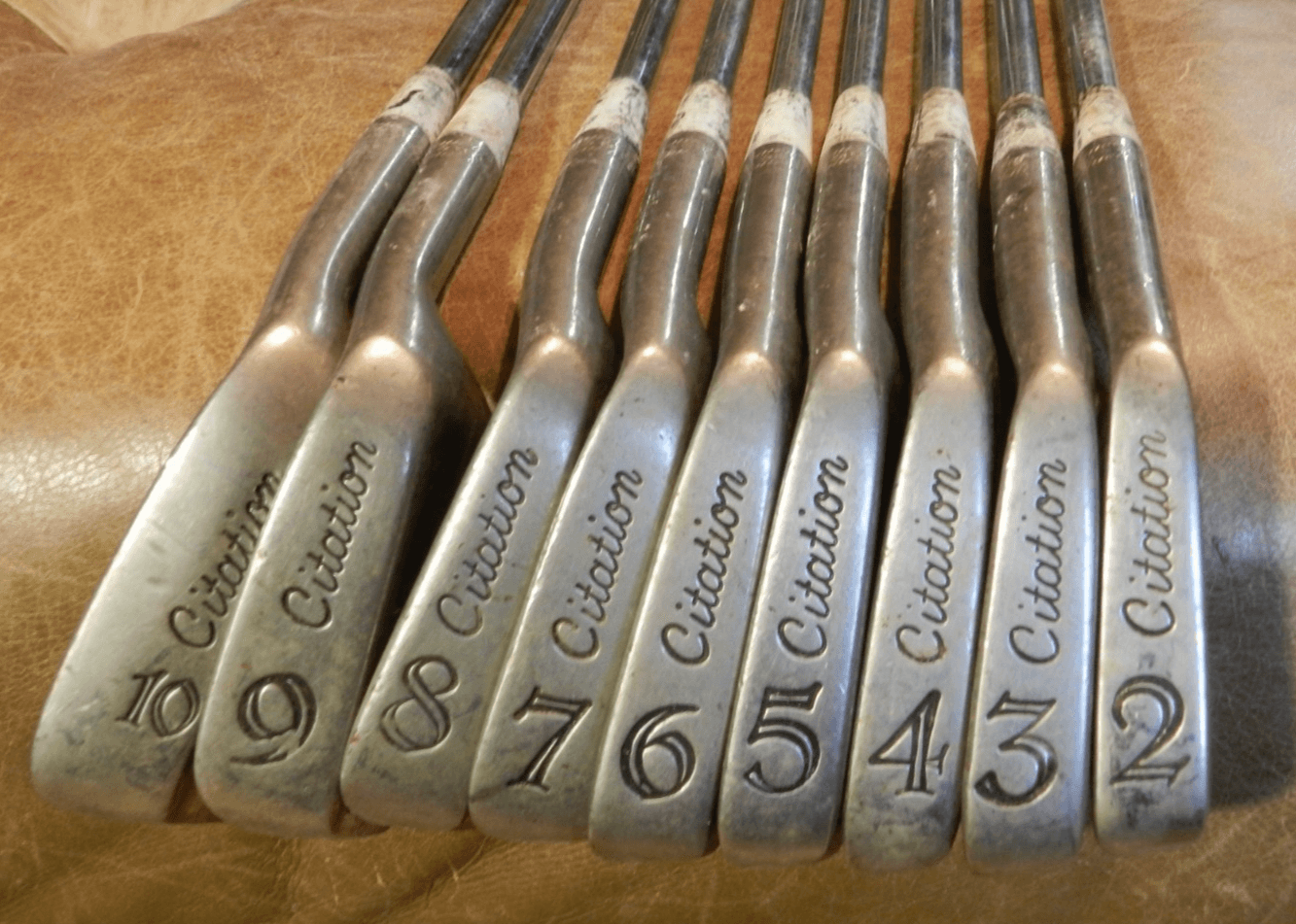 70s Power Bilt Citation Iron/Club Set RH 9PC (2-10) Stainless Delux D74K