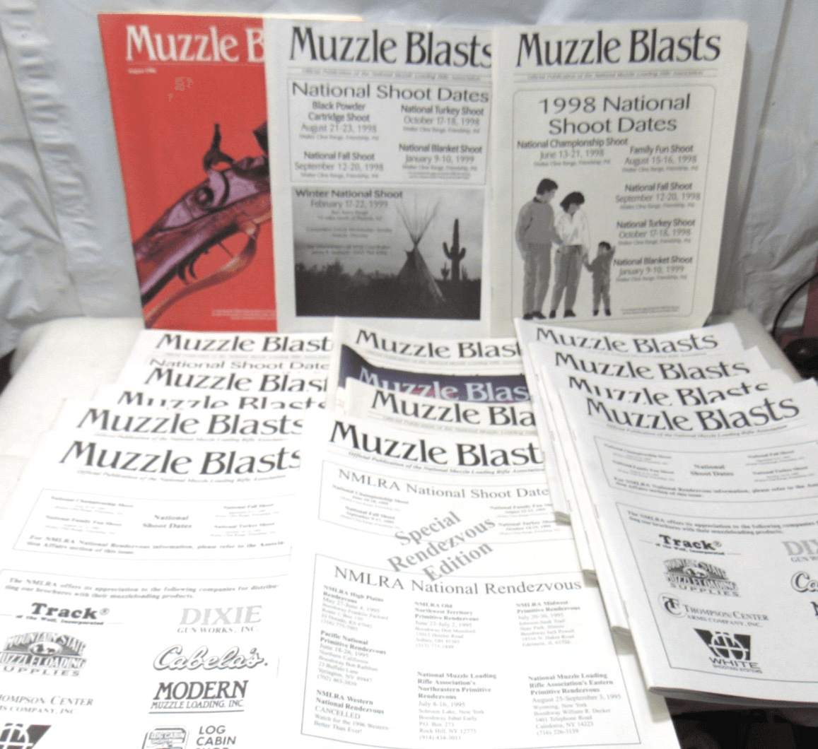 Muzzle Blasts Magazine 1980s 1990s - 16 issues Lot Black Powder Rifles (H68J)