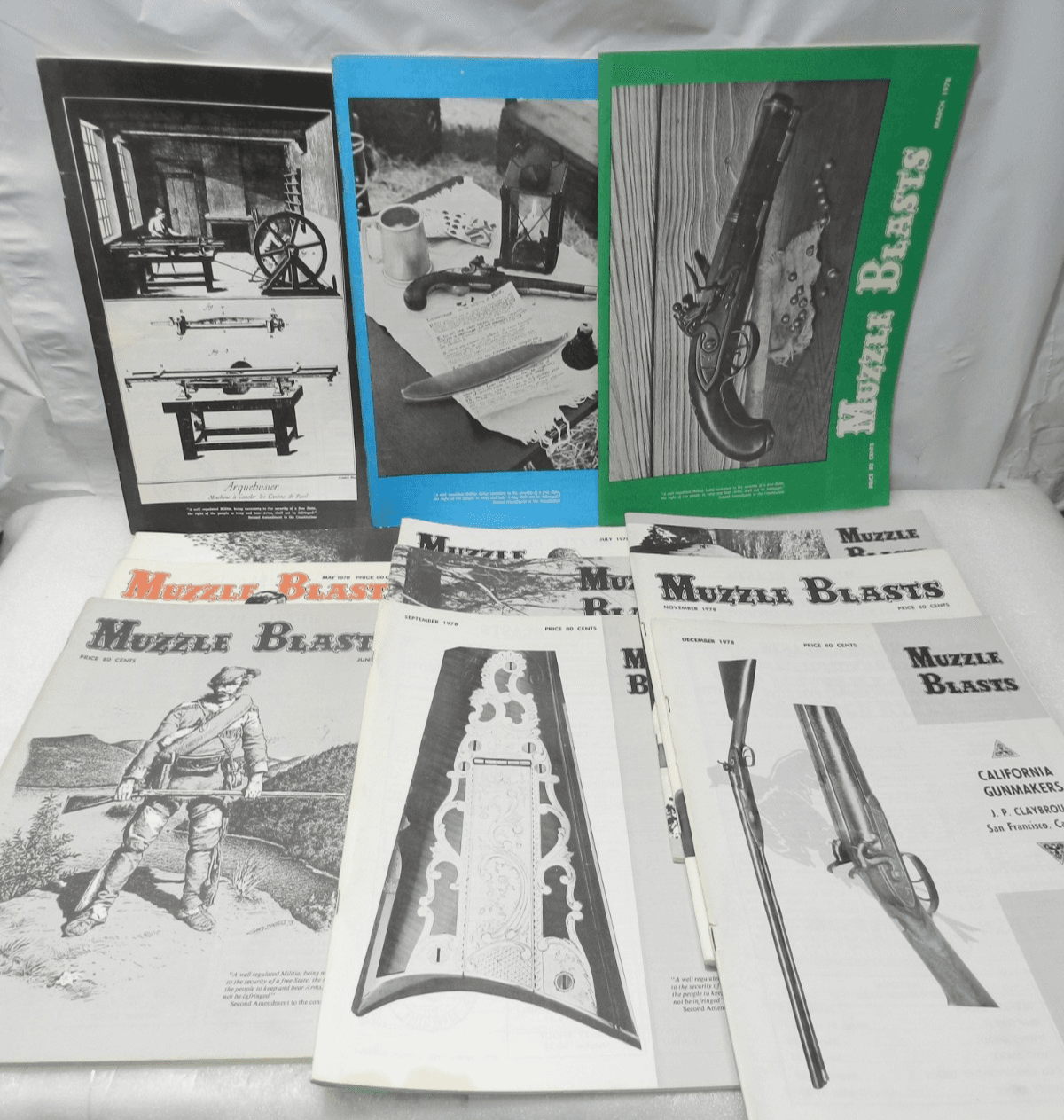 Muzzle Blasts Magazine 1978 Complete 12 issues Lot Black Powder Rifles (H71J)