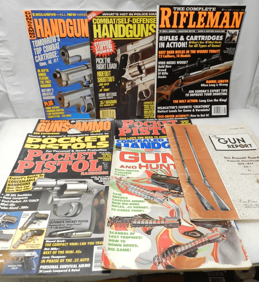 10 Guns & Ammo Pocket Pistol Rifleman Conceal Carry Handgun Combat Self Def H75J