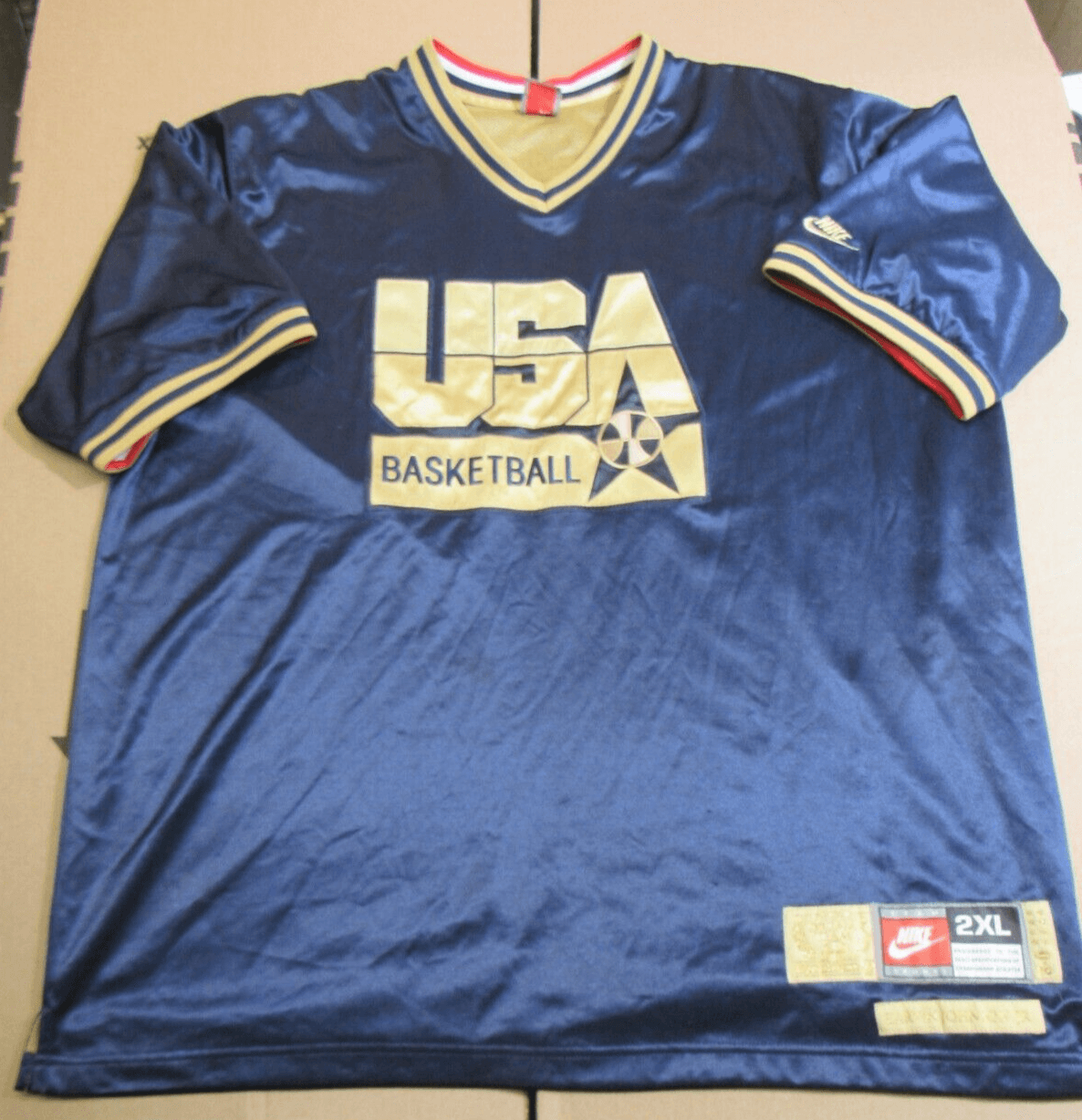NIKE Michael Jordan USA BASKETBALL DREAM TEAM WARMUP JERSEY Shooting XXL 2X I27K