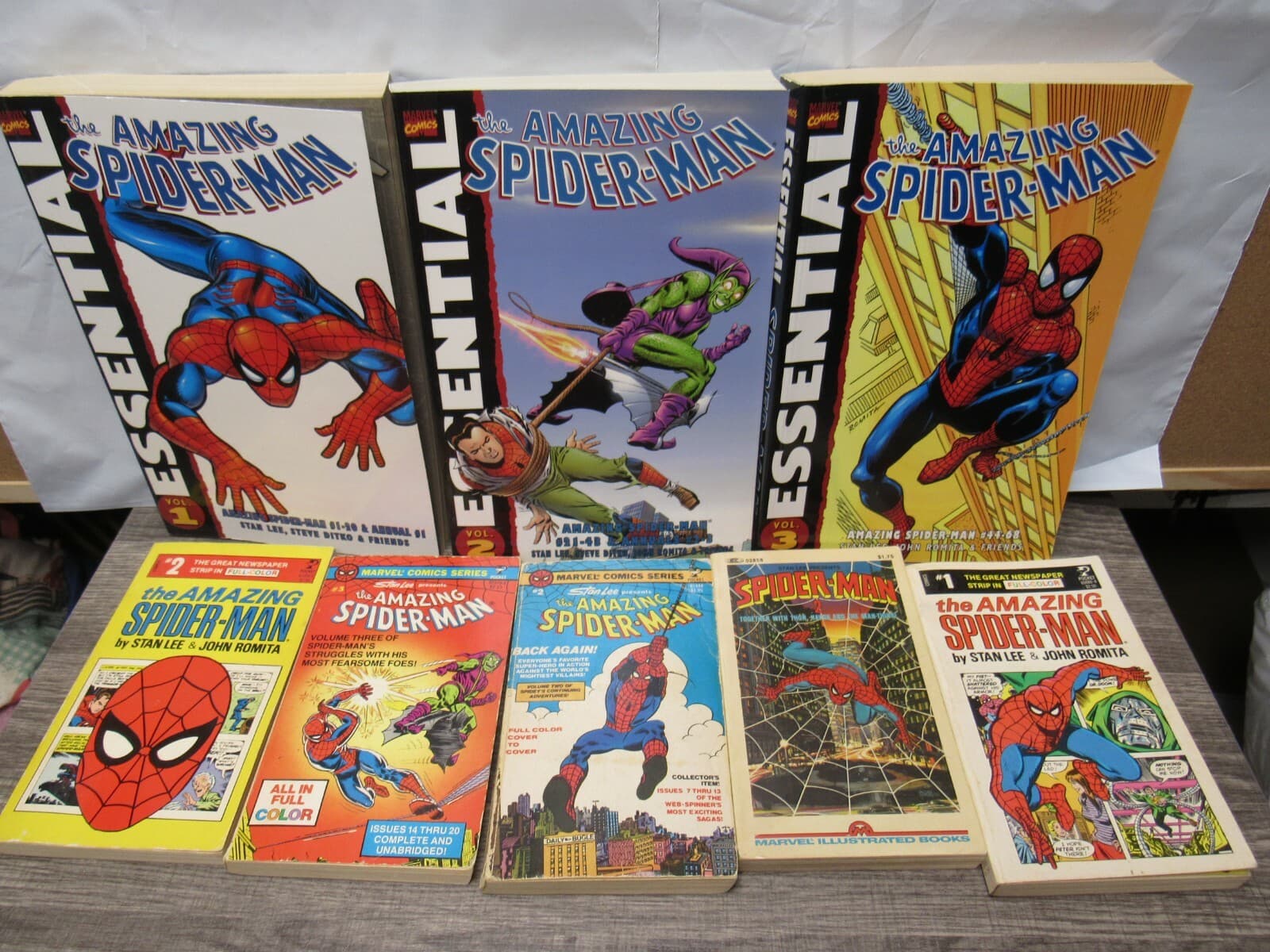 Marvel Essential Amazing Spiderman & VTG Pocket Comics Paperback Books