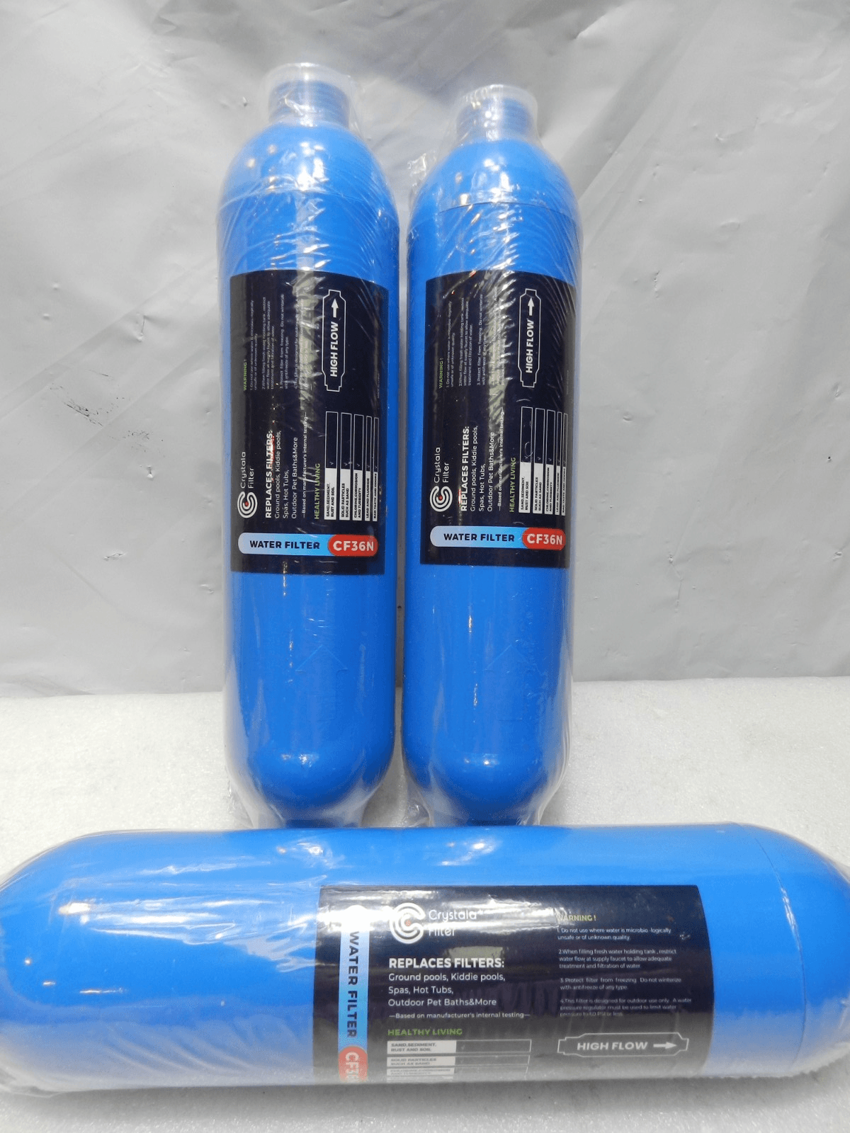 3 Crystala Pool Filter CF36N Ground Pools , Kiddie Pools, Spas and Hot Tubs H96K