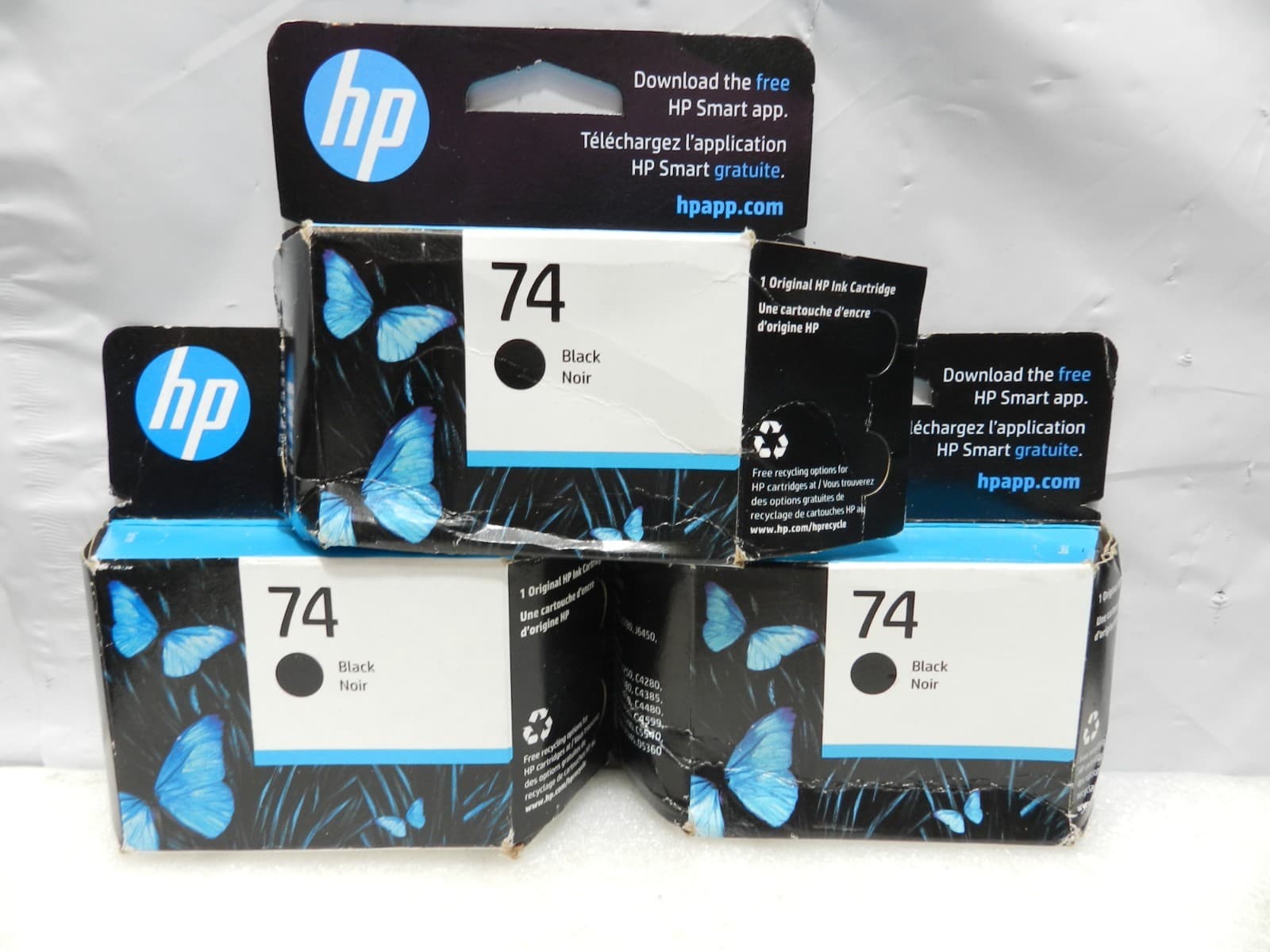 3 Genuine HP 74 Black Ink Cartridge CB335WN EXP: 10/24 & 5/25 (H2K)
