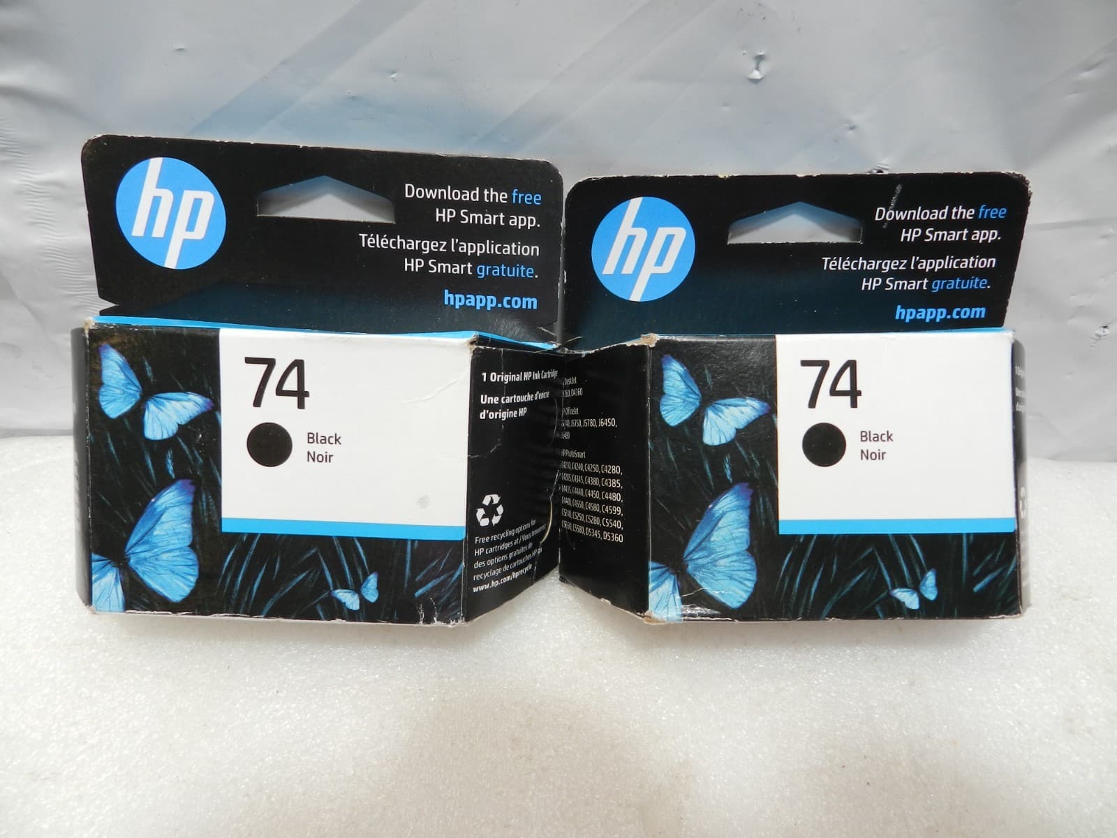 2 Genuine HP 74 Black Ink Cartridge CB335WN EXP: 12/2026 (H3K)