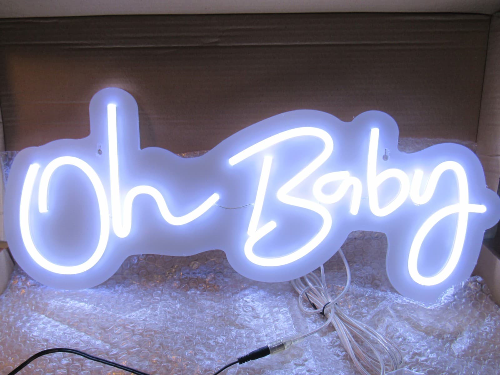 Oh Baby Neon Sign Baby Shower LED Neon Light 23" x 9.5" (E8K)