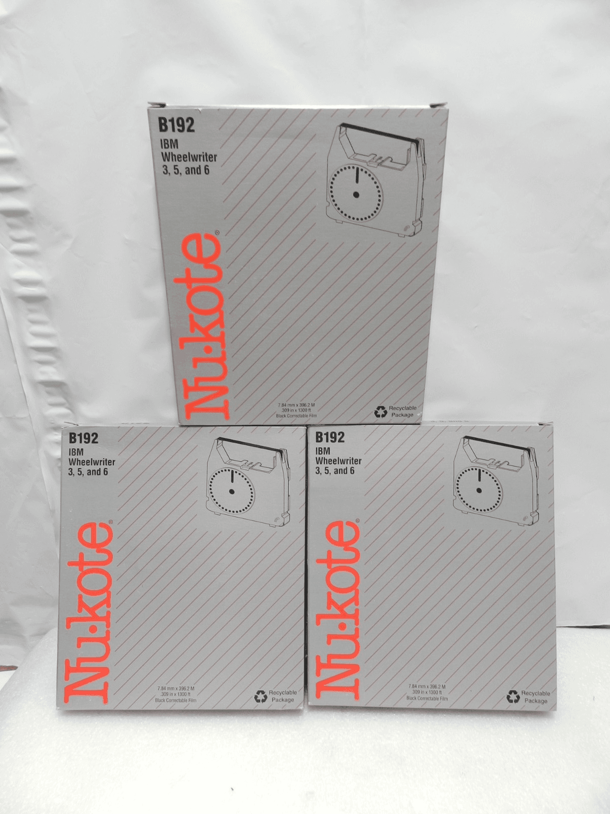 3 pks Nu-Kote IBM B192 Wheelwriter 3, 5, and 6 Ribbons (A6J)