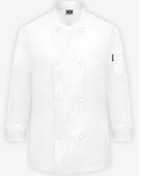 New Chef White Chef Coat Double Breasted New Size Small Z95K
