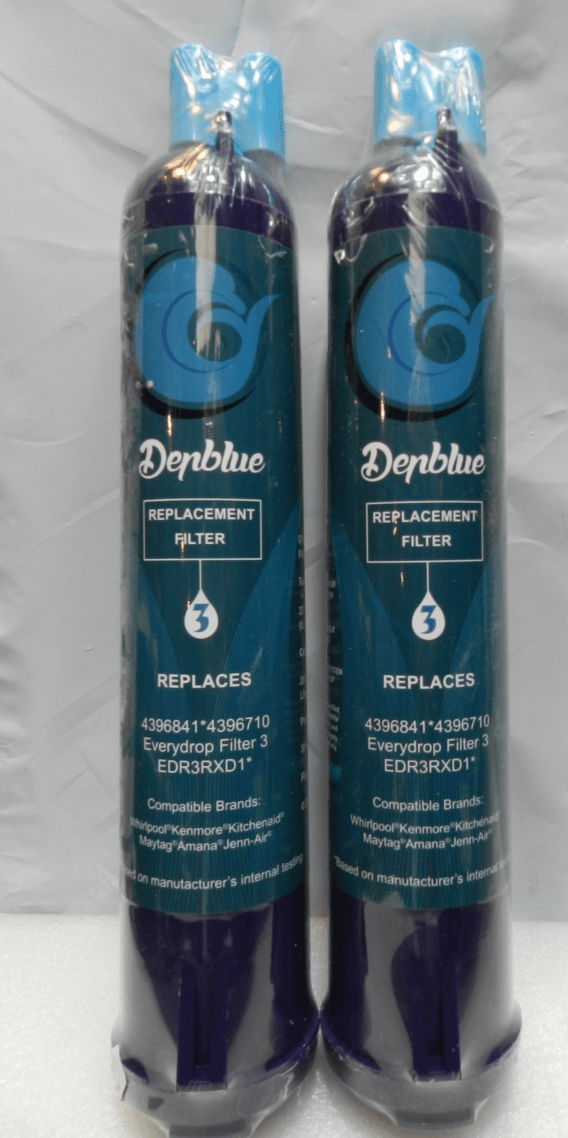 2 Denblue Replacement WATER ICE FILTER 3 4396841 43968710 EDR3RXD1 (F83J)