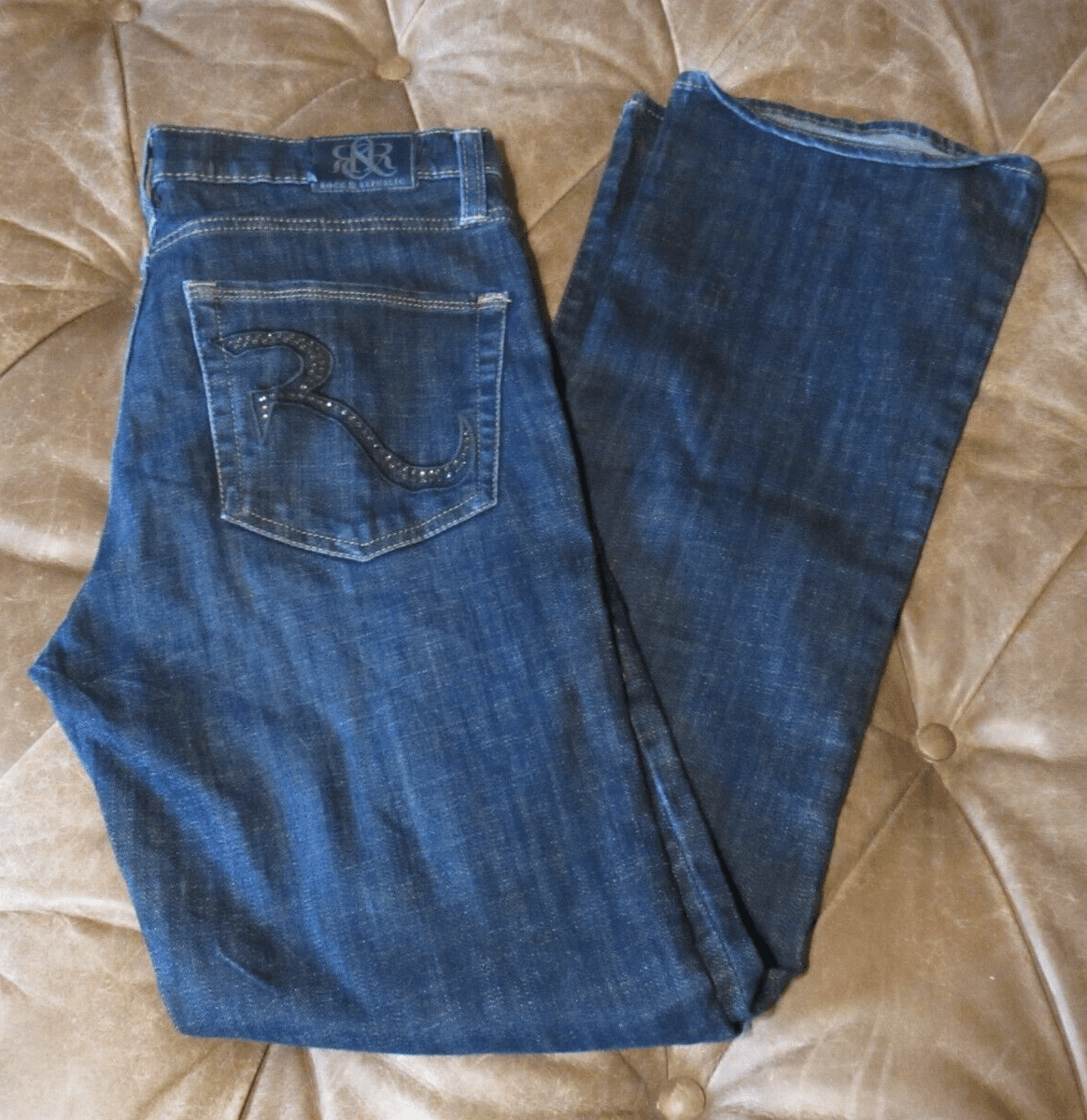 Rock & Republic Women's Boot Cut Bling Jeans Size 12 (P8M)