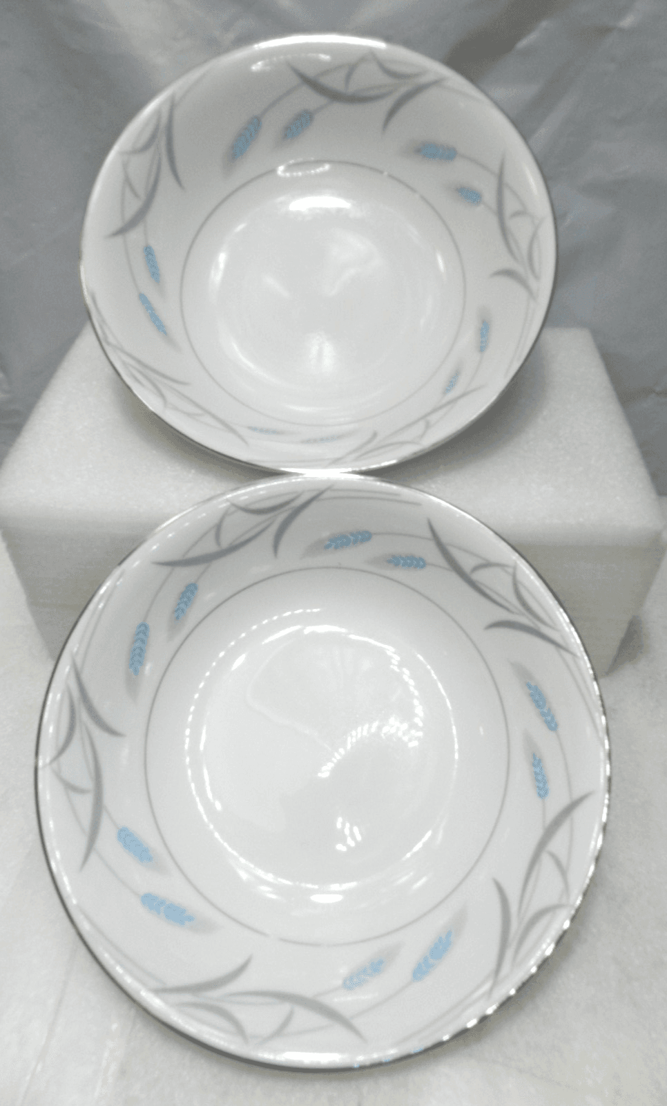 2 Retired Vintage Valmont China Royal Wheat 9" Vegetable Round Serving Bowl K19J