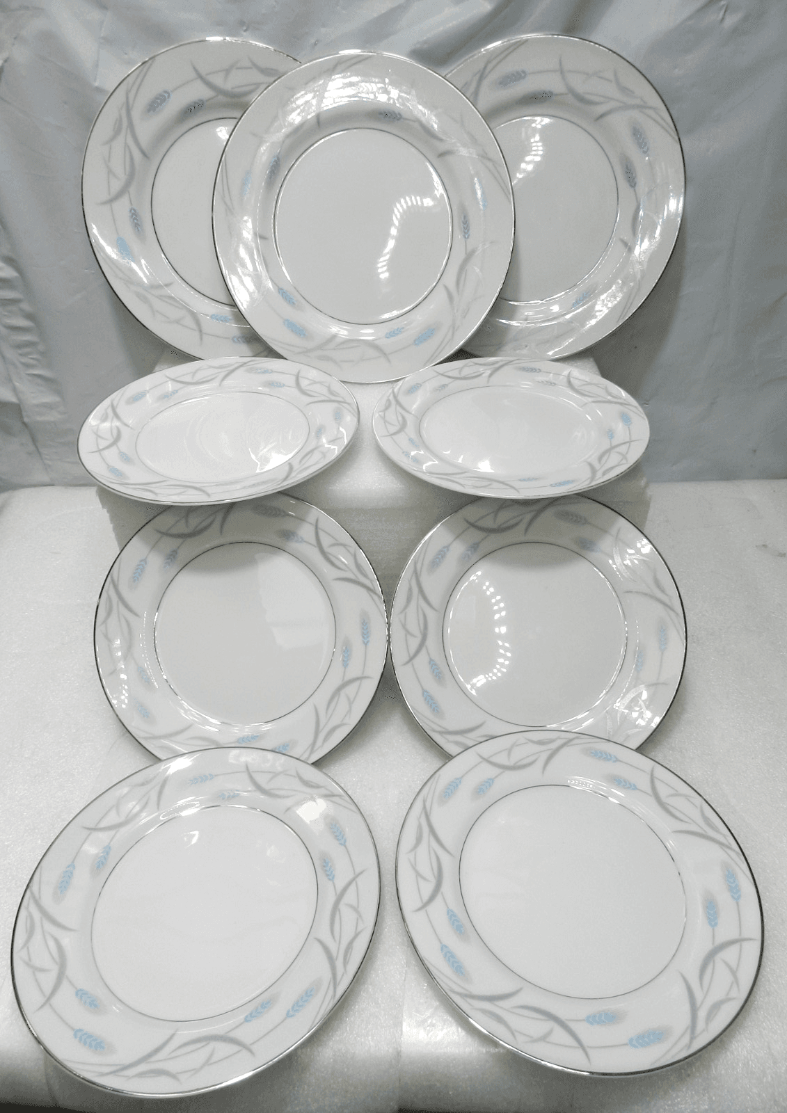 9PC Valmont China Japan Royal Wheat Bread/ Dessert Plates 6 1/2” & 7 1/2" K24J