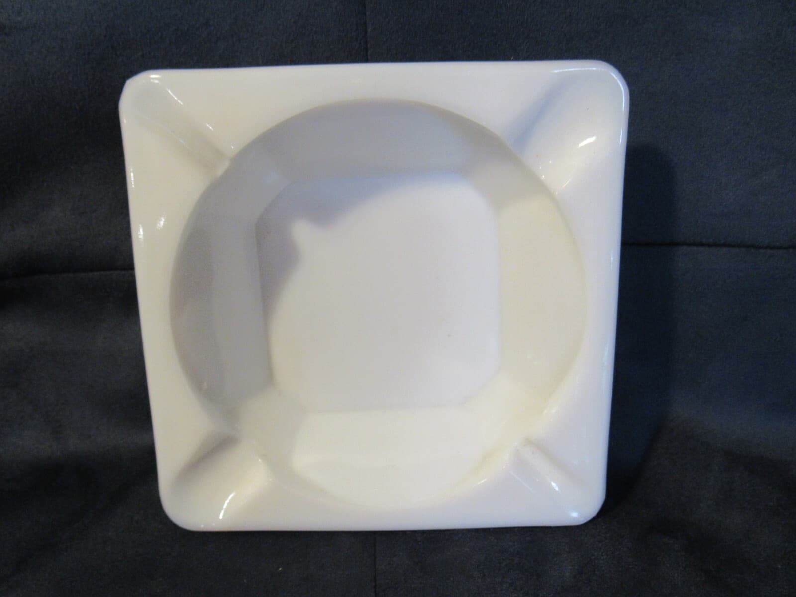 Westmoreland Milk Glass Opaque White Beaded Paneled Grape 5" Ashtray X99S