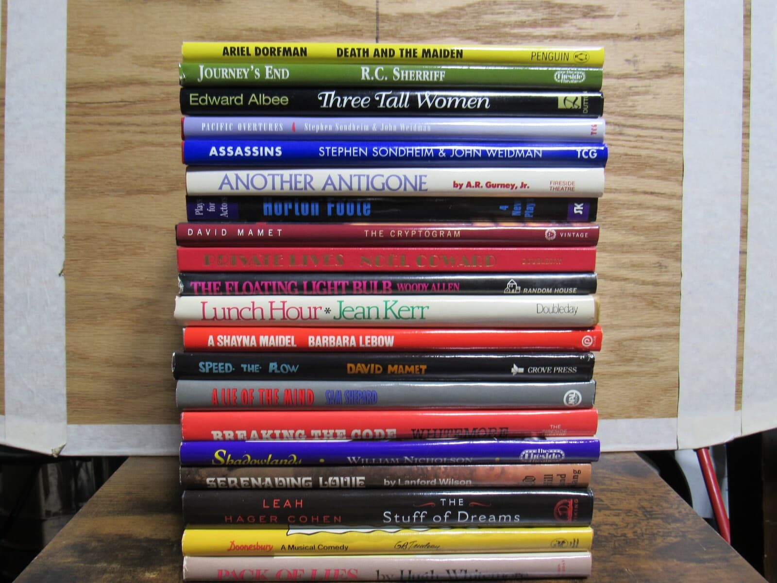 20 Books Screen Plays Hardback Doonesbury 3 Tall Women Cryptogram Shadowlan J65