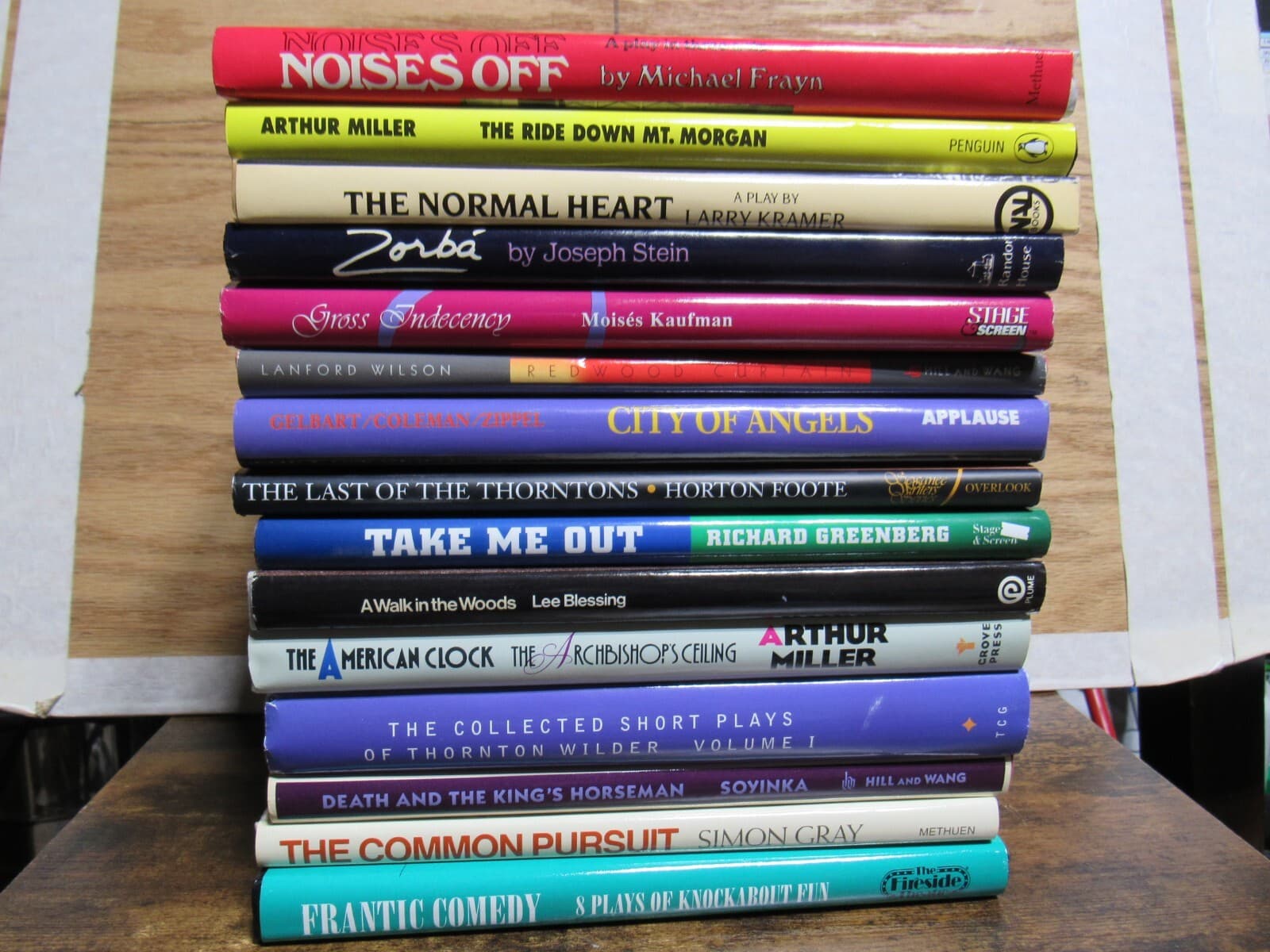 15 Books Screen Plays Hardback Zorba City Angles Take Me Out Gross Indecency J68