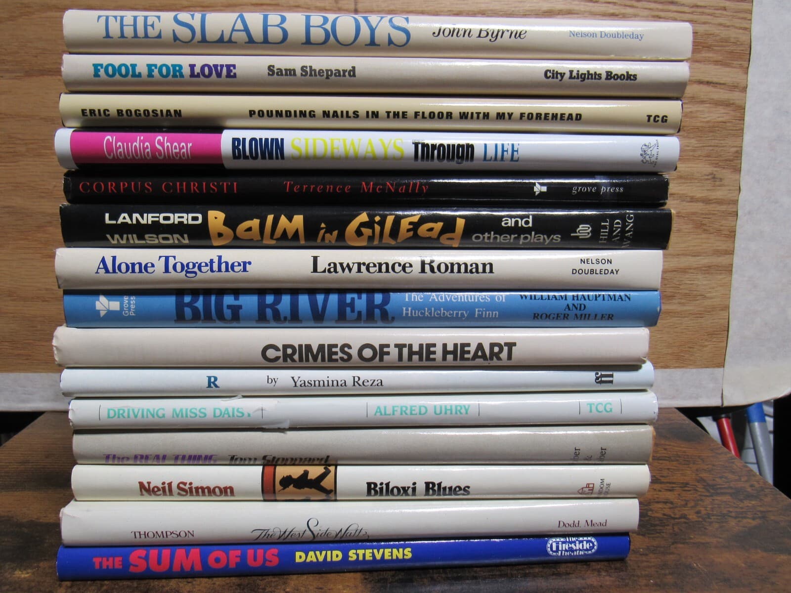 15 Books Screen Plays Hardback Sum of us Biloxi Blues Slab Boys Big River J66