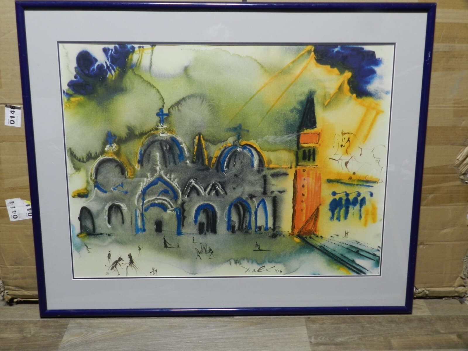 Salvador Dali Homage to Venice, Basilica San Marco 1975 Artwork Framed K