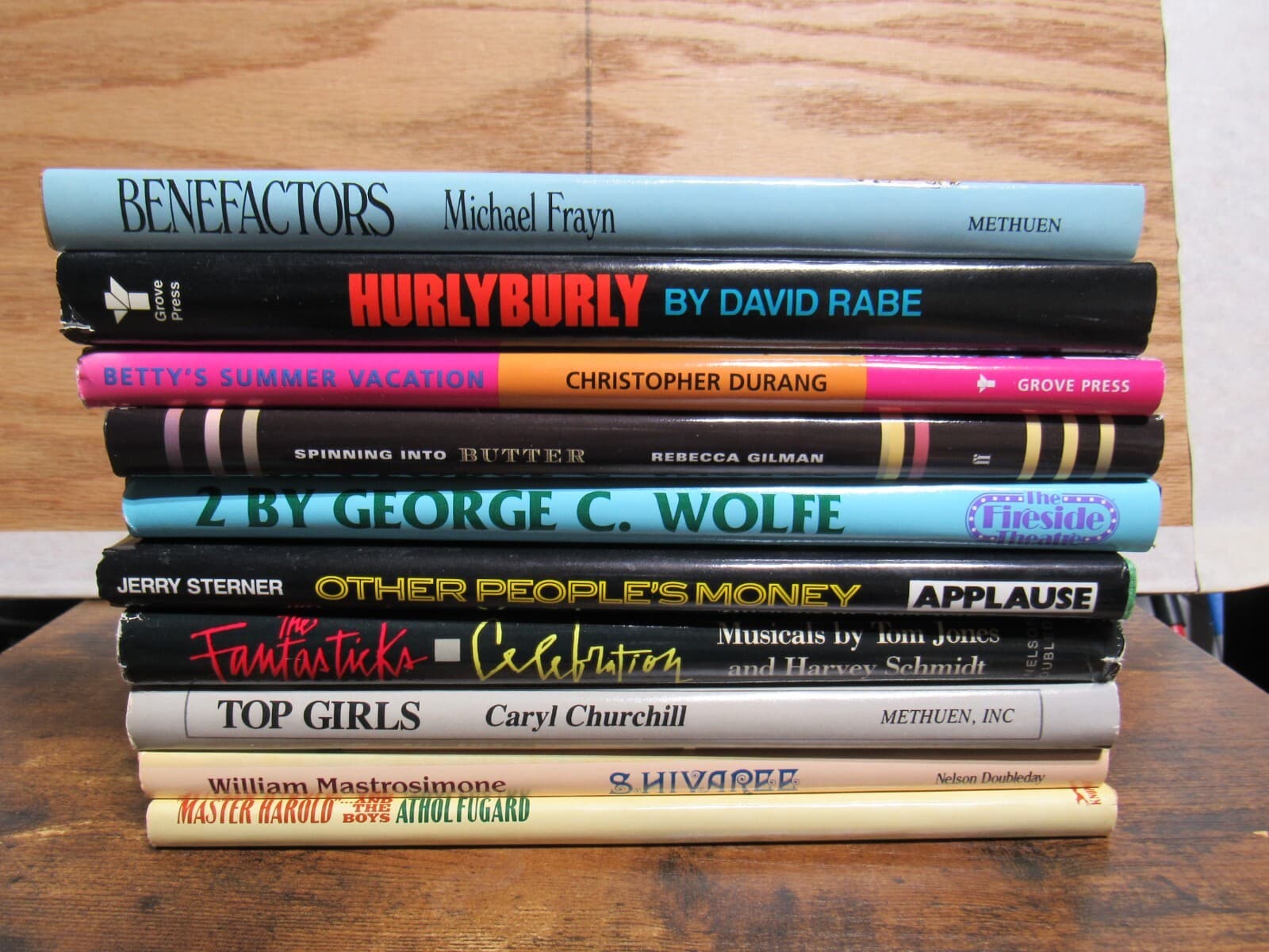 10 Books Screen Plays Hardback HurlyBurly Shivaree Top Girls Benefactors J62