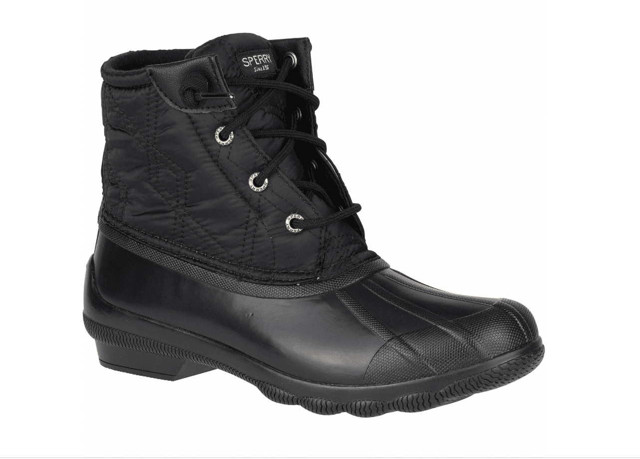 Women's Sperry Syren Gulf Wool Quilt Duck Boots STS84450 Black