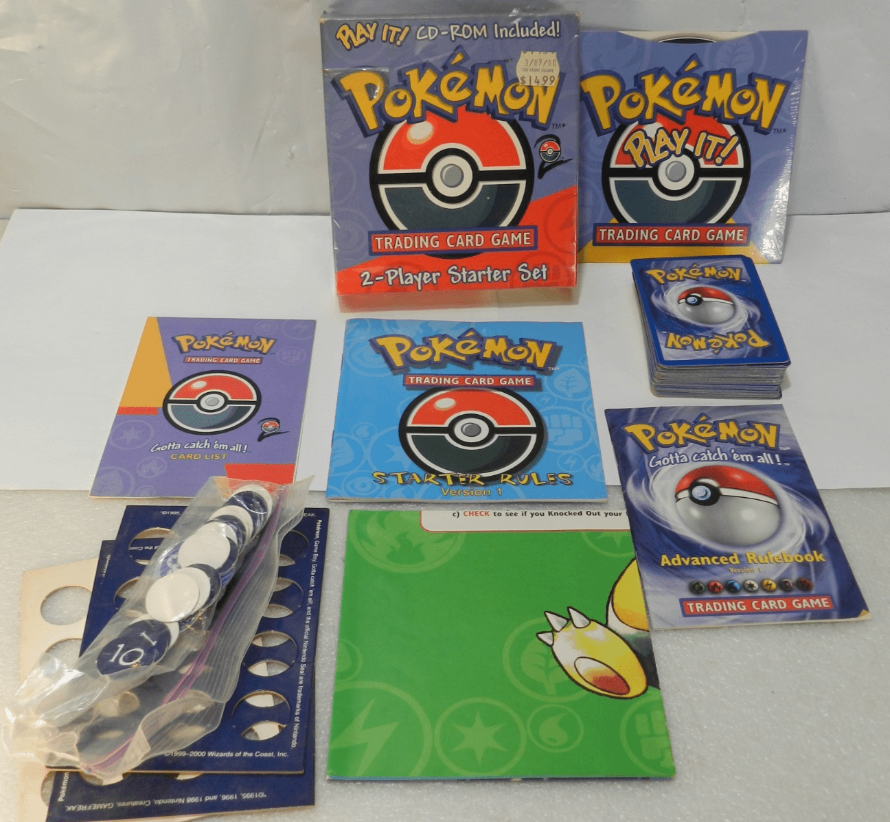 Vintage Pokémon 2 Player Starter Set w CD ROM 2000 (Sealed CD) X71JJ