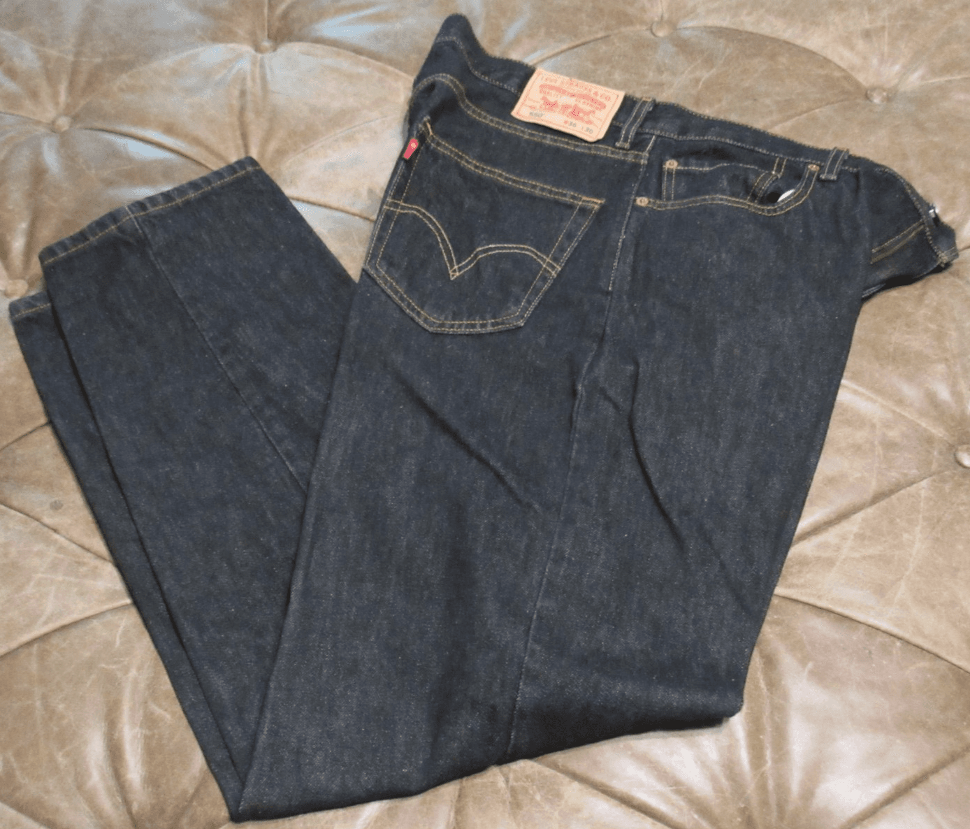 Vintage Levis Jeans Men 36x30 Black 550 Orange Tab Relaxed Fit 1990's (V89JJ)