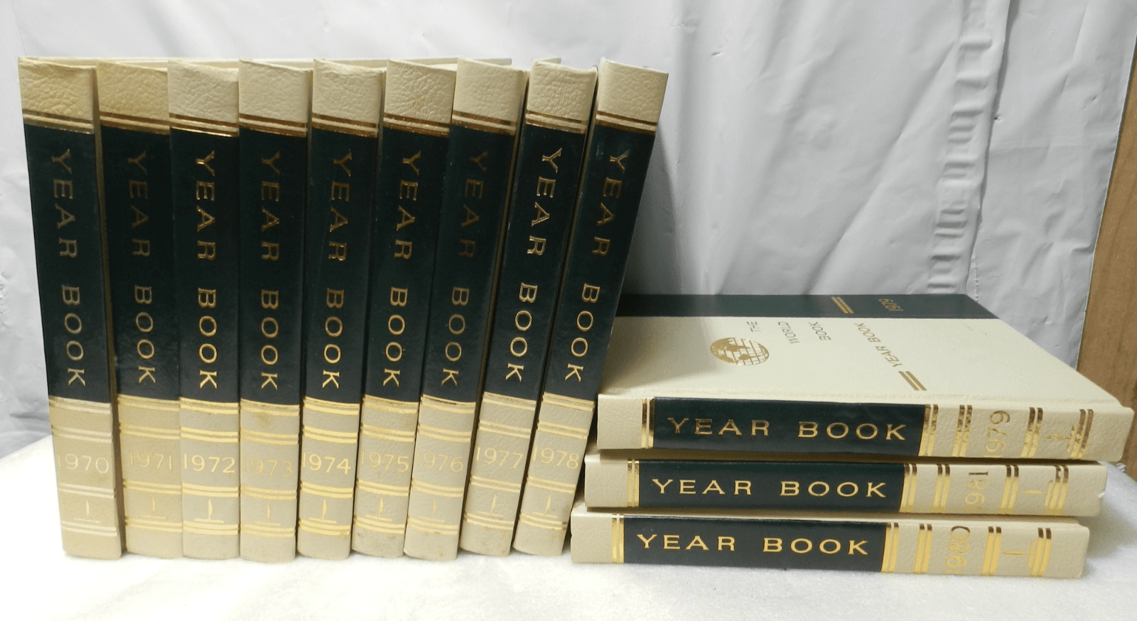 VTG 1970-1980 THE WORLD BOOK YEAR BOOK SET 12 Vols Hardcover ENCYCLOPEDIA C26K