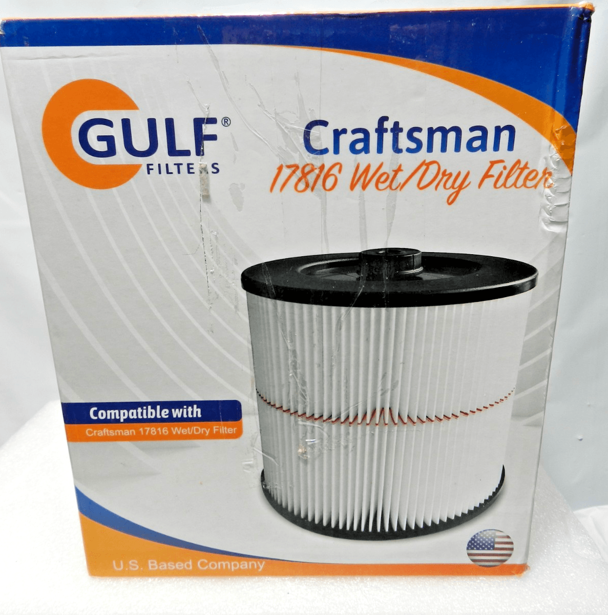 Original Gulf Filters Craftsman 17816 Wet/Dry Filter Replacement Filter (M16K)