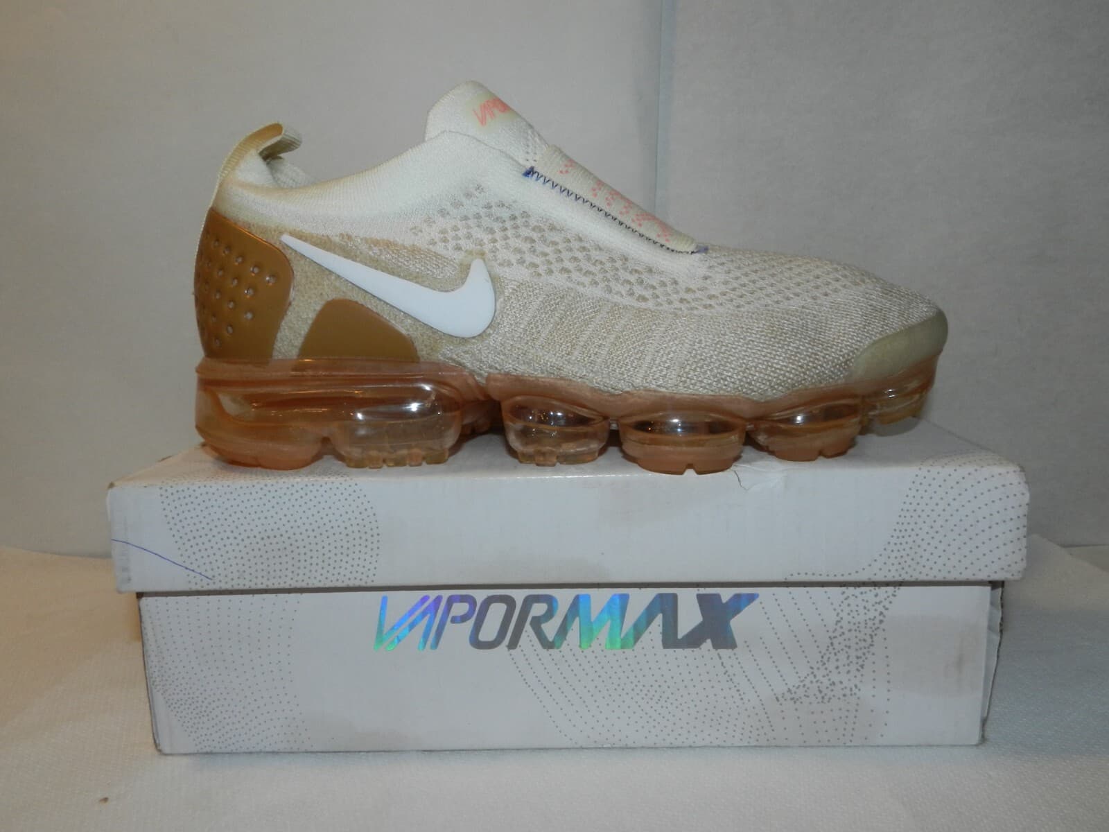 Nike Air Vapor Max Moc 2 Sail Running Shoes AH7006-100 Mens Size 8.5 42 (i4J)