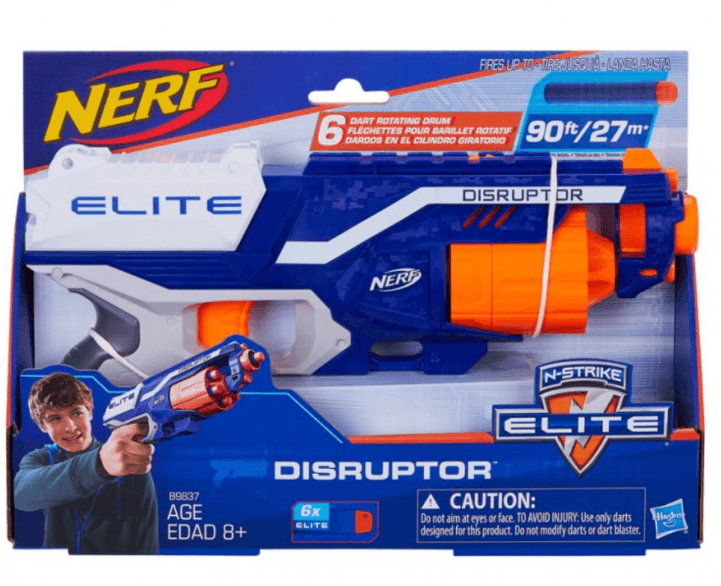 Nerf N-STRIKE Elite Disruptor 6-Dart Rotating Blaster Gun Toy NEW IN BOX (k)
