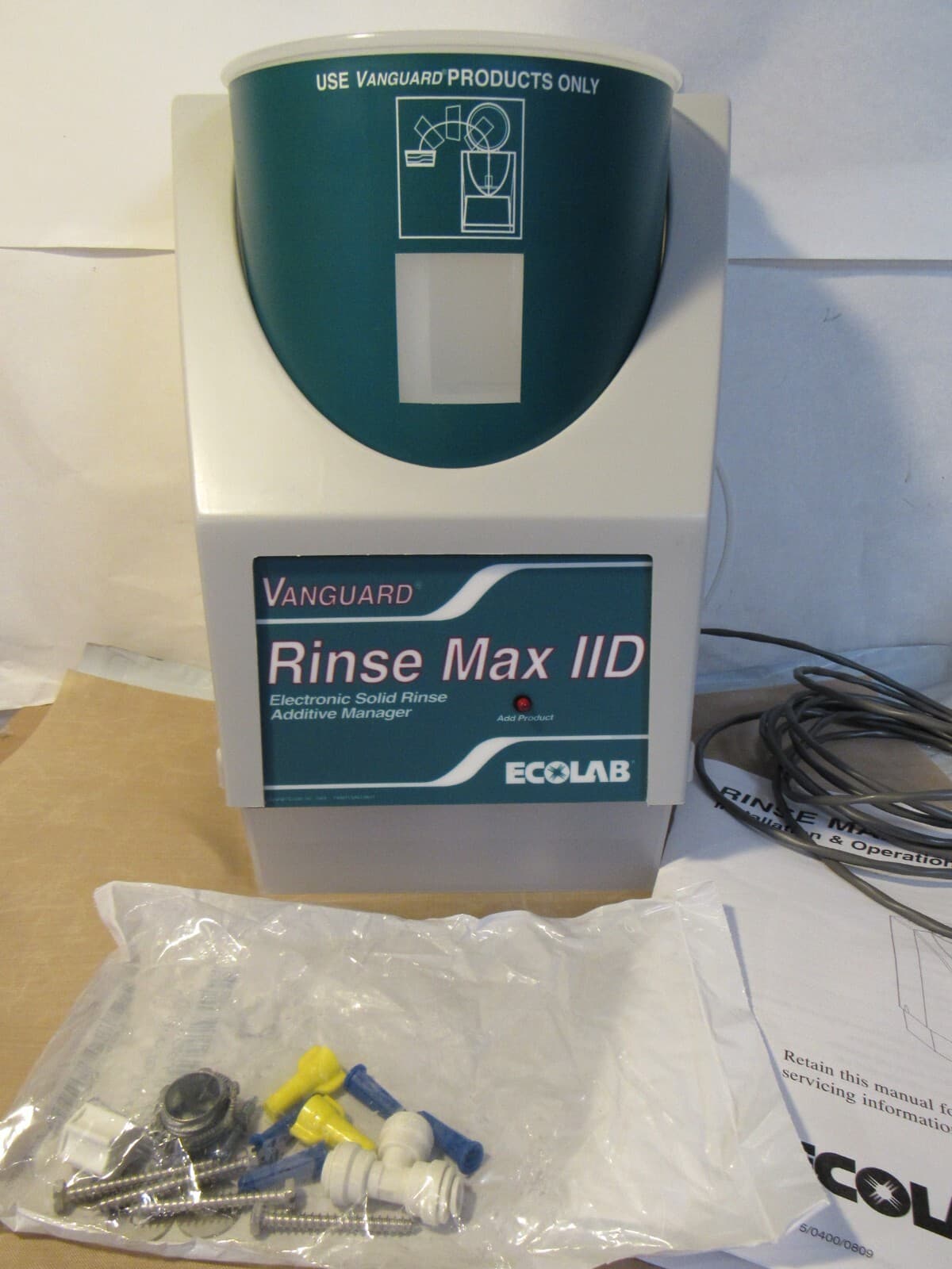 New Ecolab Vanguard Rinse Max IID Wash Max Dispensing System 92181005 W26K