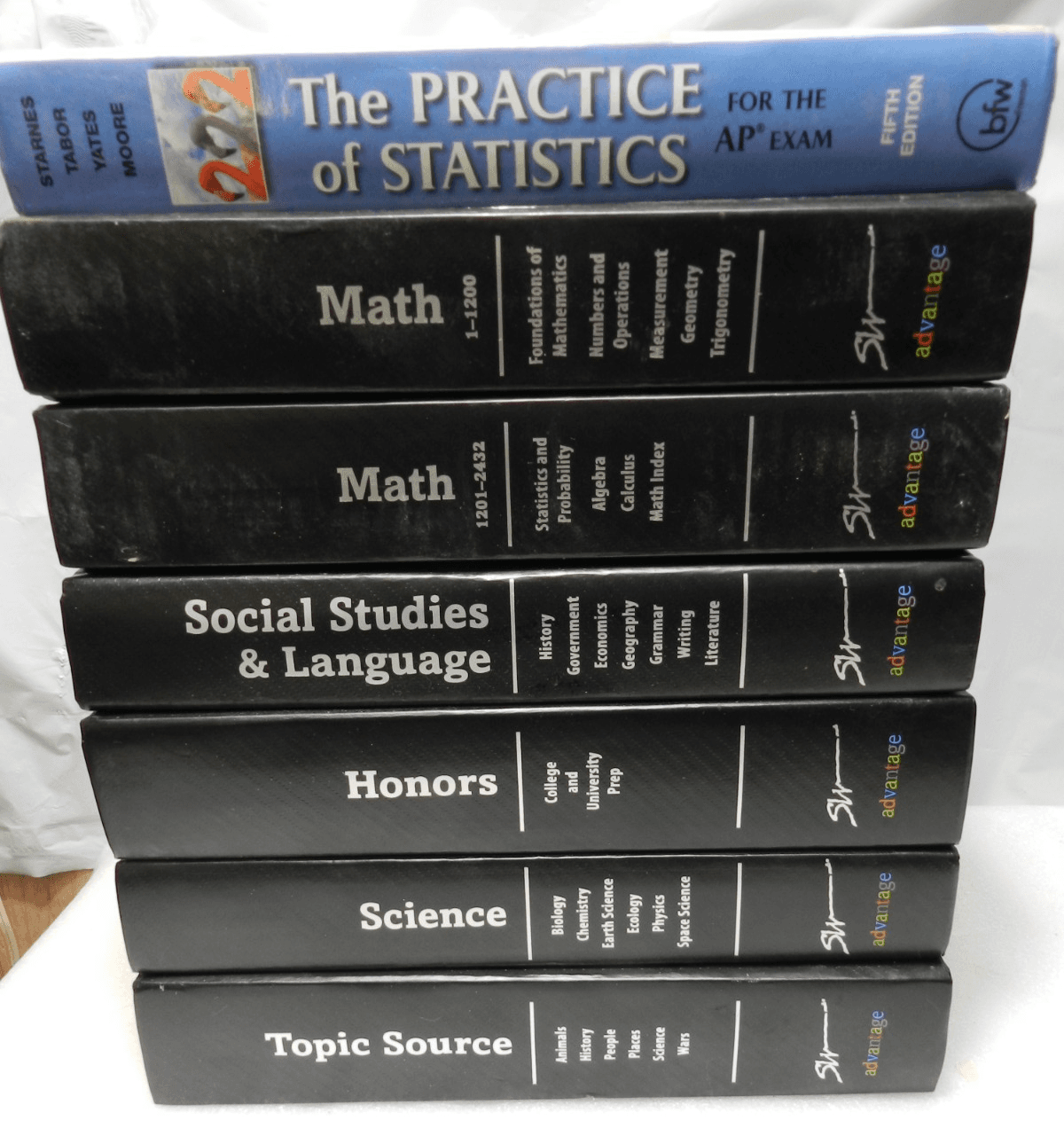 SW Advantage 6 Book Set - Math 1&2 Science Social Studies Language Honors E50K