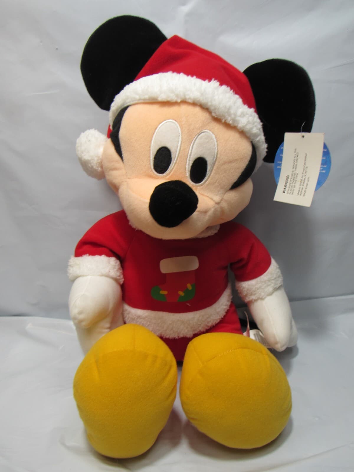 90's Mickey Mouse Santa Claus Plush Disney 18" Christmas Holiday NEW w Tags L78M